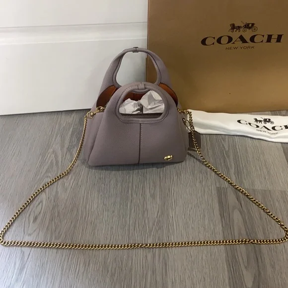 Coach Lana Bucket Bag Leather Shoulder Crossbody - Picture 6 of 9